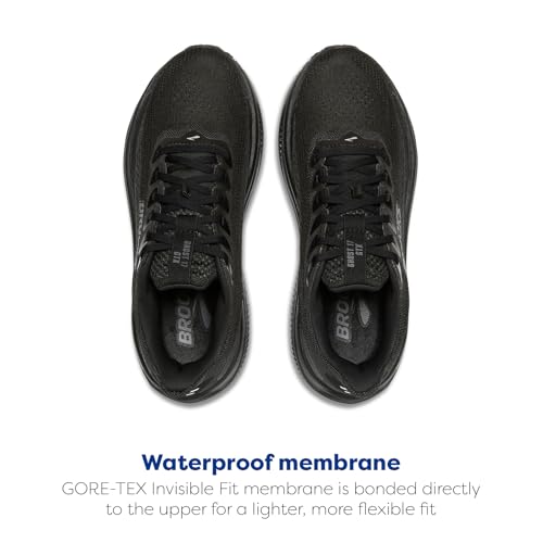 Brooks Brooks Women’s Ghost 17 GTX Waterproof Supportive Running & Walking Shoe - Black/Black/Ebony - 8 Medium