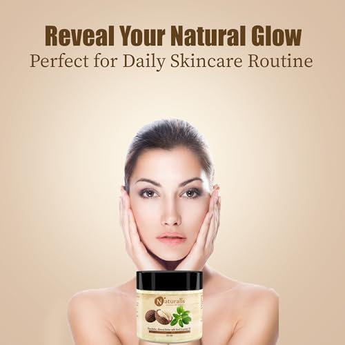 Image of Naturalis Shea Butter | Unrefined Shea Butter with Geranium Essential Oil 200gms | Body Butter | Deep Hydration, Soft Skin, Nourished Glow & Smooth, Revitalized Skin