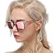 Myiaur Fashion Sonnenbrillen für Damen Polarized Driving Anti Glare 100% UV-Schutz Stilvolles Design (Linsenhöhe 42mm/Rosa)