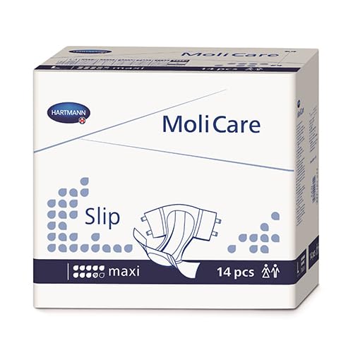 Molicare Slip Maxi Adult Incontinence Diaper - Size: Medium, Plastic Backed Adult Diaper, Moderate Absorbency Leak Protection, Unisex for Women and Men (Medium, 56 Count)