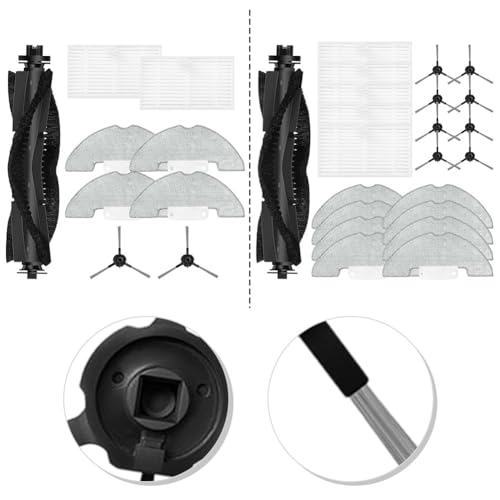 Serpillère et brosse latérale pour aspirateur robot Vexilar W11 et Cleanova W15 haute durabilité