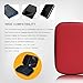 Hard Drive Carrying Case Bag Storage Organizer Universal Carry Pouch Compatible with Western Digital WD Elements Seagate, 2.5’’ EVA Shockproof Travel Case (Red)