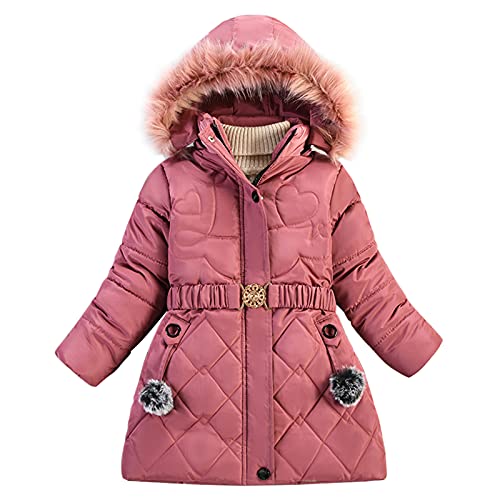 Poywuo Kinder Mädchen Wintermantel Warme Verdickt Winterjacke Steppjacke Kinderjacke Winter Mantel Parka Übergangsjacke Cover