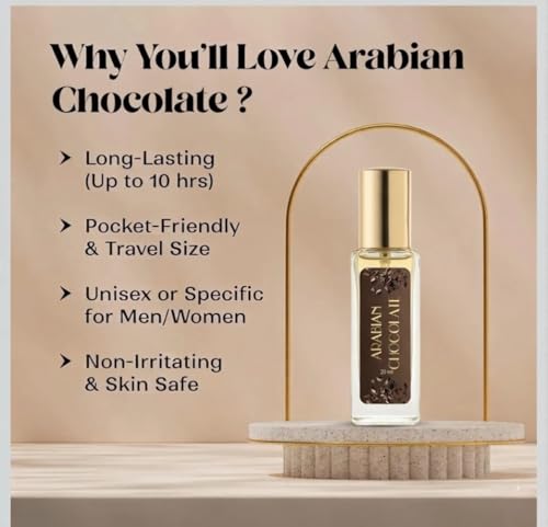 Image of DAEMONIC Arabian Chocolate Perfume, Unisex, 20 ml | Luxurious Chocolate and Cocoa Notes, Long-Lasting, Travel Size