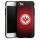 DeinDesign Silikon Hülle kompatibel mit Apple iPhone 7 Case schwarz Handyhülle Eintracht Frankfurt Offizielles Lizenzprodukt Wappen