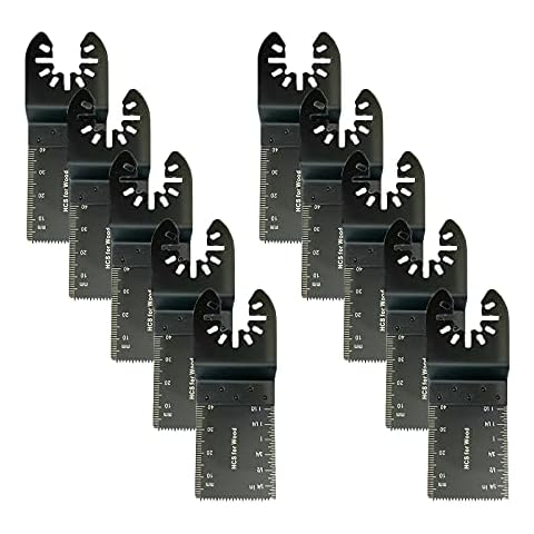 Pack of 10 Oscillating Saw Blades Metal Antler Wood Saw Blades Universal Blades for Cutting Metal Steel Nails Bolts Screws Cover