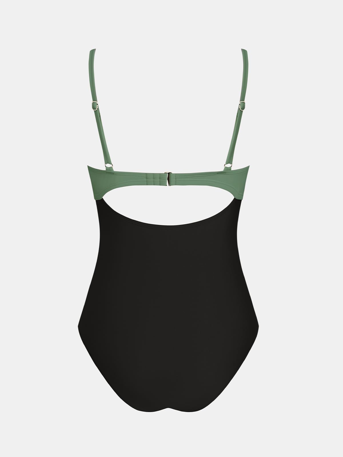 CUPSHE Costume da bagno intero per le donne Costumi da bagno Twist Front Cutout cinghie regolabili costumi da bagno increspati