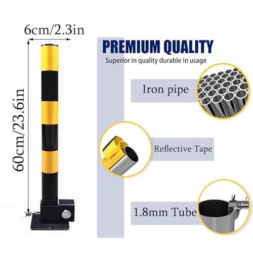 Safety Bollard Poste de amarração de segurança, poste de estacionamento dobrável com trava, design r