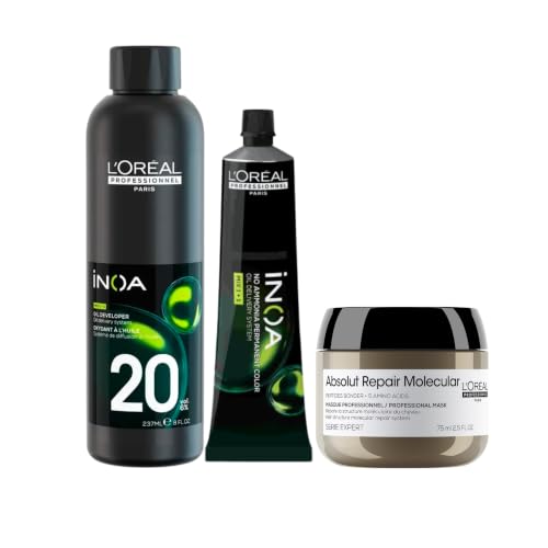 L'Oréal Professionnel INOA Kit Tinte, Oxidante y Mascarilla, Tono 7