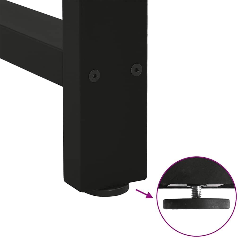 vidaXL Patas para Mesa de Bar Negras (2 Unidades, 60 x 90-91 cm, Acero)