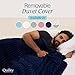 Quility Weighted Blanket for Adults - 20 LB Queen Size Heavy Blanket for Cooling & Heating - 100% Cotton Big Blanket w/Glass Beads, Machine Washable Blankets - 60
