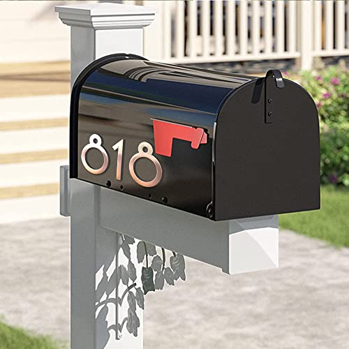 Diggoo 20 Pack Mailbox Numbers 0-9, 4 Inch High, Door Address Numbers Stickers For Apartment, House, Room, Office, Cars, Trucks, Bronze Plating Process Number Sign #TOP4