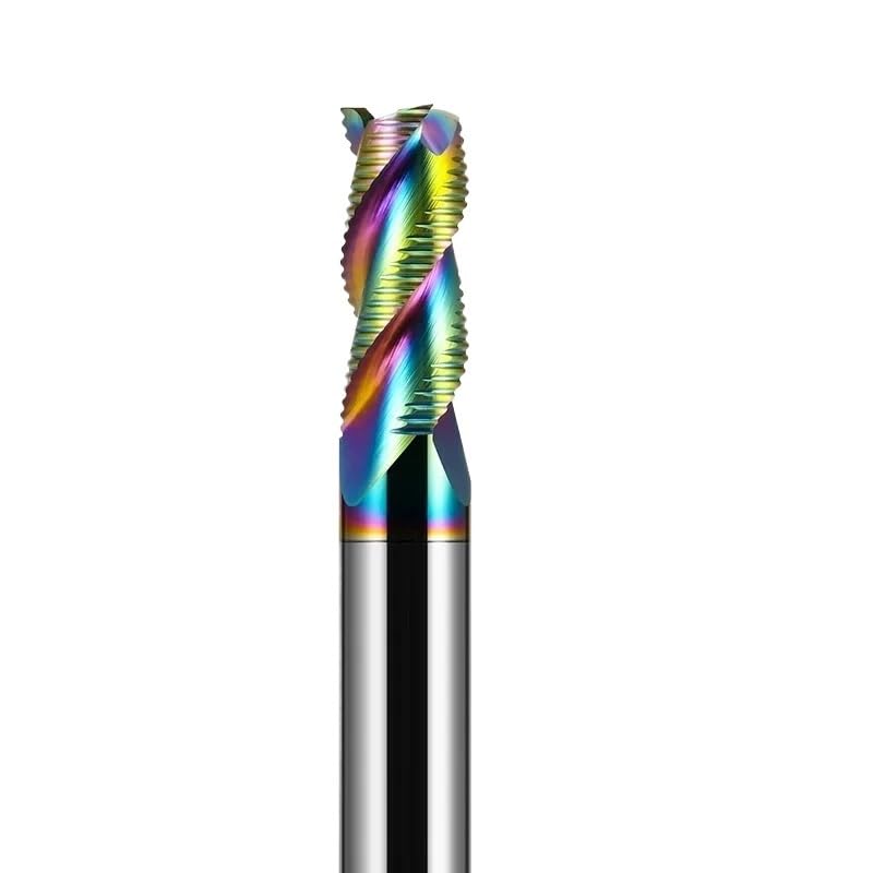 Fresa de desbaste carburo sólido HRC65, 3 flautas, 4 3-20 vástago, brocas fresado CNC for mecanizado Metal aluminio, 1 ud(HRC60,16x70x16Dx150L)