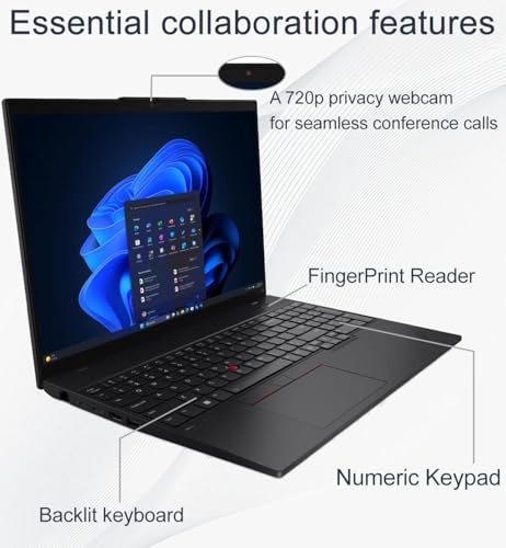 Image of 2026 Lenovo ThinkPad L16 Gen 2 Touchscreen Laptop (16 inch FHD+, Intel Core Ultra 5 225U (> i7-1365U), 32GB RAM, 1TB SSD, Superior to E16) Backlit KB, FP, Webcam, Thunderbolt 4, Ethernet, Win 11 Pro