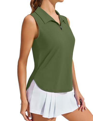 best womens sleeveless golf shirts