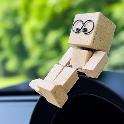 WackelnderHolzmann, Wackelnde Holzfiguren Mit Füßen, Handgefertigte Wackel-Auto-Ornamente, Armaturenbrett-Dekoration, Kreatives Autozubehör, Kreative Geschenke Wackelkopf, 8x5cm WackelnderHolzmann, Wackelnde Holzfiguren Mit Füßen, Handgefertigte Wackel-Auto-Ornamente, Armaturenbrett-Dekoration, Kreatives Autozubehör, Kreative Geschenke Wackelkopf, 8x5cm