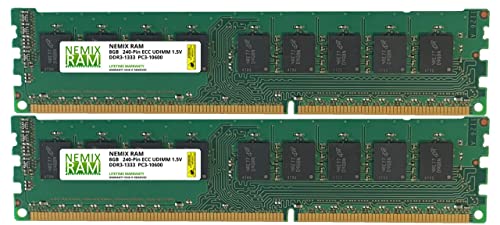 16Gb (2X8Gb) Ddr3-1333Mhz Pc3-10600 Ecc Udimm 2Rx8 1.5V Unbuffered Server Memory By Nemix Ram #TOP24