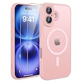 TQIAHF Cover Custodia Magnetica per iPhone 16, Rosa