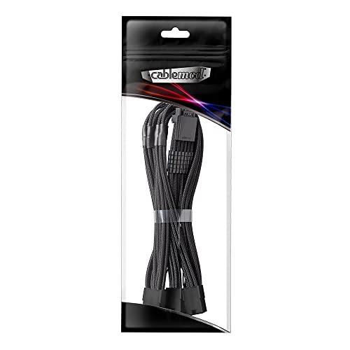 CableMod ModMesh Pro Sleeved 12VHPWR StealthSense PCI-e Extension (Black, 16-pin to Triple 8-pin, 45cm) by CableMod - Used condition - US$17.39