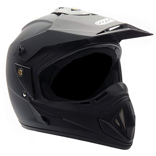Mmg 30 Combo Adult Motorcycle Off Road Helmet Dot, Mx Atv Dirt Bike Motocross Utv, M, Matte Black, Includes Riding Gloves And Goggles #TOP2