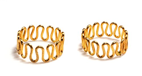 Metal Alloy Toe Ring Expandable Wavy Pattern