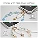 Posadina Phone Charm for Women, Anti-Theft Phone Wrist Strap, Hands-Free & Detachable Cellphone Lanyard Chain with Tether Tab
