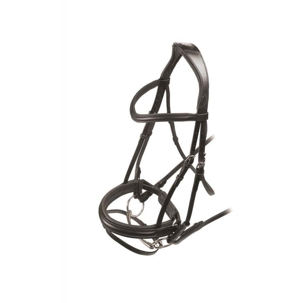 Shires Velociti - Brida de doma con flash - Havana Extra Full