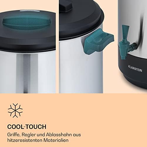 Bild 4 - Klarstein Einkochautomat mit Hahn, 40L Glühweinkocher, Edelstahl-Glühweinkocher mit Zapfhahn, Großer Heißwasserspender, 2500W Einkochautomat für Getränke & Speisen, Elektrischer Einkochtopf 30-100°C