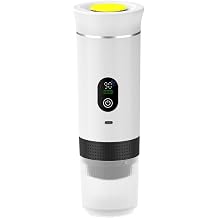 Portable Electric Espresso Machine, 3-in-1 Self-Heating Coffee Maker with USB-C Charging for RV, Camping, Hiking and Office UseWhite