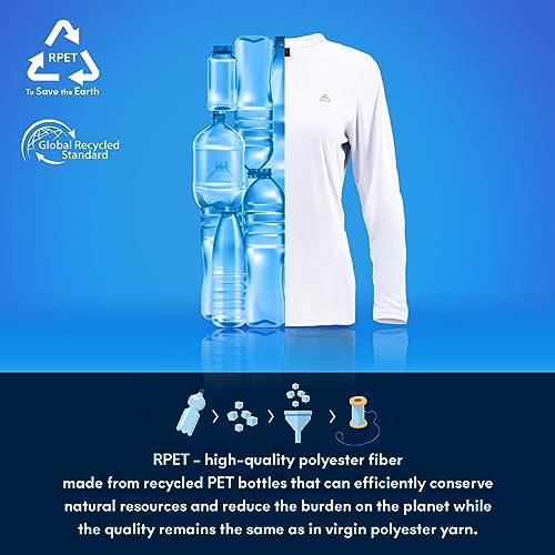 Haimont Camisetas femininas atléticas de manga curta/longa FPS 50+, proteção solar, secagem rápida,