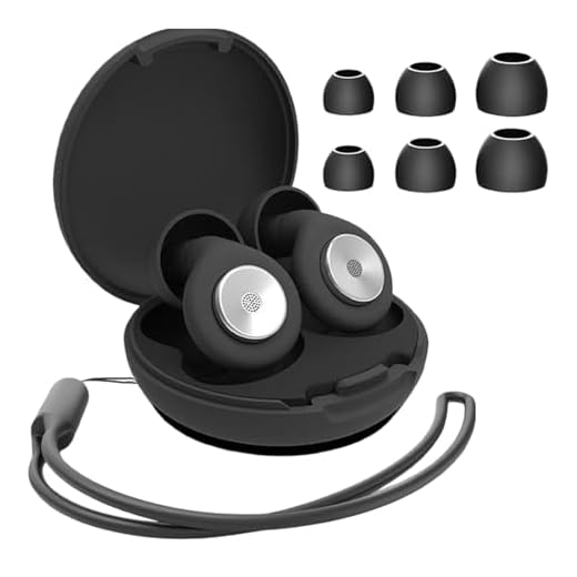 GXGM 1 Par de Loop Earplugs,45db Tapones Oidos Ruido Dormir, Loop Quiet,Para Dormir, Estudiar, Trabajar,Con 3 Pares Tapones para Dormir,Regalo para Hombre,Regalo para Mujer (Negro)