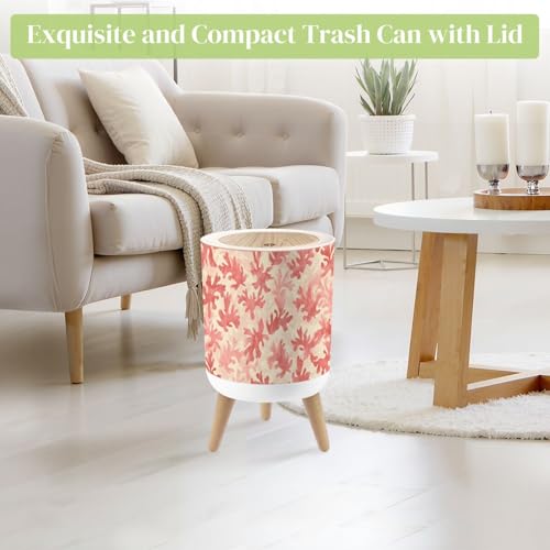 Caneca de basura redonda con tapa y patas 7 L miniatura 2