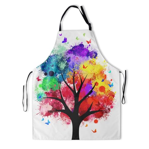 Granbey Artist Painting Apron with 2 Pockets Painters Waterproof Colorful