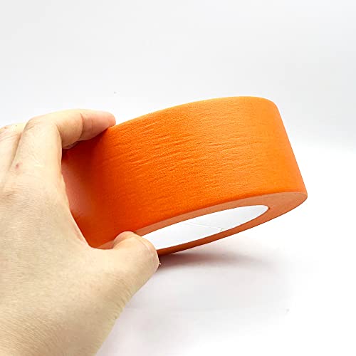 Image of Orange Masking Tape 2 inch x 55 Yards, Orange Painters Tape 2 inch Wide Paper Tape for Arts DIY Crafts Painting Labeling Decoration School Projects Home Office