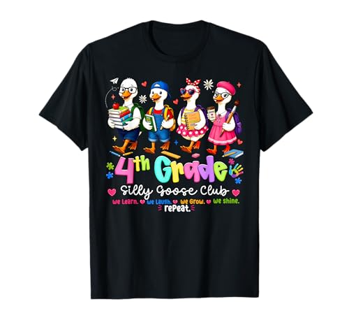 4th Grade Silly Goose Club Back to School Boy Girl Teacher T-Shirt