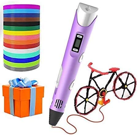 Caneta de Impressão 3D Profissional MAXBROTHERS Pode Ajustar Temperatura/Velocidade, Presente DIY Criativo