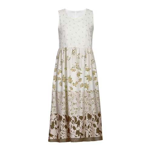 GOKKILRW Womens Casual Dresses 2025 Summer Tank Dress Travel Beachwear Boho Floral Print Loose Flowy Sleeveless Maxi Sundress3
