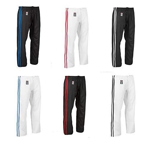 Gladiator Demo Karate Pants II by Lee's Sports Sales (Black/Blue, 00 (4'4