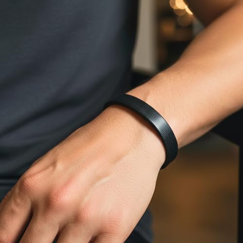 Image of THE MEN THING Leather Bracelet for Men - American Style Genuine Leather Multi-Layer Braided Bracelet with 100% Stainless Steel Magnetic Buckle for Men & Boys (8 inch)