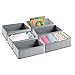 Produktbild mDesign 6er Aufbewahrungsboxen Set  Graue Aufbewahrungsboxen Kunststoff  Kinderschrank Schubladen Organizer für Kleidung, Kosmetik, Windeln, Tücher, Lotion, Medikamente