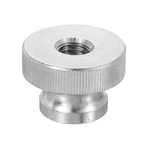 QUARKZMAN Dadi a Farfalla Scanalati, 1pz M10 x D30mm x H20mm Acciaio Inossidabile Elementi Fissaggio Pomelli Rotondi Dado a Mano Foro Passante Argento per Parti Stampanti 3D