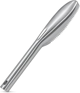 Busstier Balık Pul Soyacağı Metal Gövde Dişli Yapı Hızlı Pul Temizleme Aparatı Ergonomik Saplı Pratik Balık Temizleme Aracı Mutfak İçin Kolay Kullanım Pul Kazıyıcı Alet