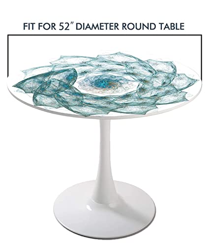 Igoga Sports F36-YXSBZB-D160CM_FBM-03 With Exquisite Spiral Flower Shaped Fitted Round Tablecloth Hazy Element Art Elastic Edge Table Cover thumb #4