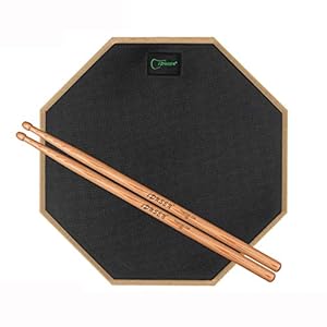 QLTY 12 inch Dumb Drum Pad,drum Practice Pad,hoge elastische rubberen drumpad, Strike Board, met 1 paar Drum Sticks…