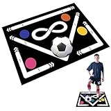 Fussball Matte Ballkontrolle, 60cmx90cm Fussballmatte Training, Rutschfeste Stoßdämpfende Fußball Trainingsmatte, fußballmatte-Trainingsgerät,Geeignet für Kinder, um Fußball zu Üben