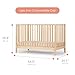 dadada Baby LaLa 3-in-1 Convertible Crib - Wood Crib Converts into Toddler Bed & Daybed - Greenguard Gold Certified, Made in Italy - 3 Adjustable Mattress Heights - Solid Beechwood (Natural)