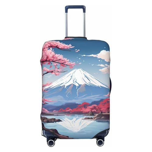 Japan Mount Fuji Landscape Print Luggage Suitcase Cover Protector Luggage Washable Covers With Concealed Zipper