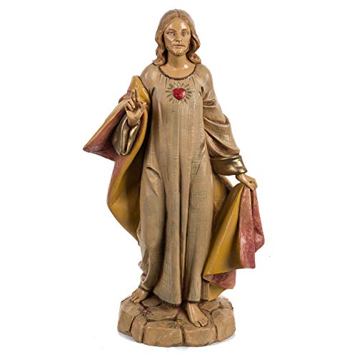 Holyart Sacro Cuore Gesù 30 cm Fontanini Tipo Legno