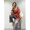 anni designer womens viscose blend printed short kurti straight fit casual ethnic top square neck full sleeve kurta office college