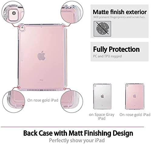 Valkit iPad 6th/5th Generation Case, iPad 9.7 Inch Case 2018/2017, iPad Air Case, iPad Air 2 Case - Smart Folio Stand Protective Translucent Frosted Back Cover with Auto Wake/Sleep, Dark Purple